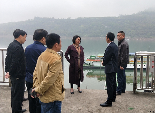 忠县副县长章淑莲到红星客运码头现场调研